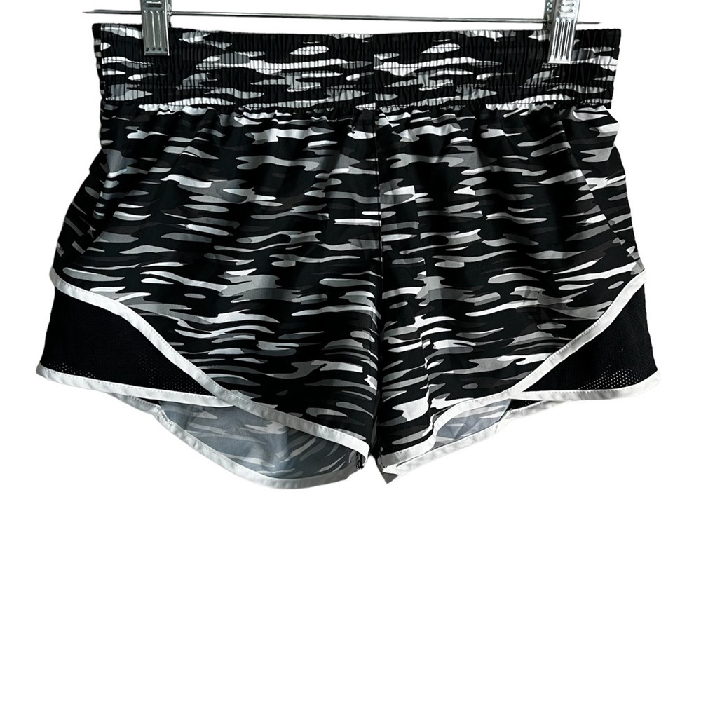 Nike Dri Fit Tempo Black White Camo Running Shorts